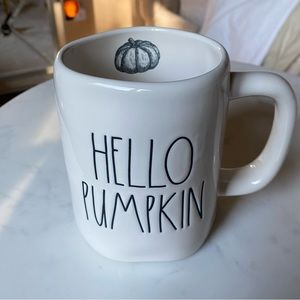 NEW Rae Dunn Hello Pumpkin White Mug